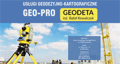 Desktop Screenshot of geo-pro.pl
