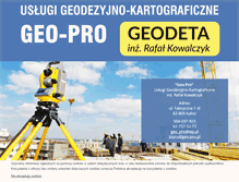 Tablet Screenshot of geo-pro.pl